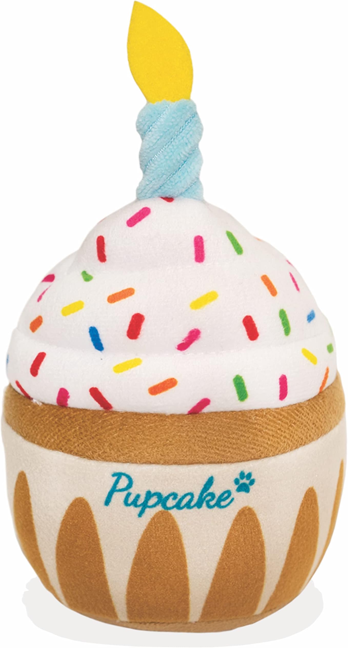 Nestpark Dog Birthday Toy - Pup Cake Puppy Cupcake Plush Squeak and Crinkle Gift