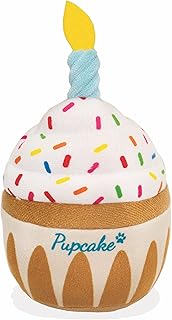 Nestpark Dog Birthday Toy - Pup Cake Puppy Cupcake Plush Squeak and Crinkle Gift