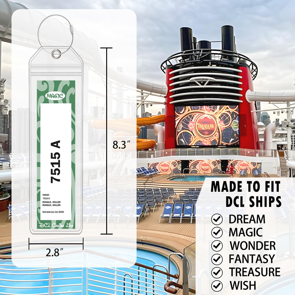 Amazon.com | DCL Cruise Luggage Tag Holder 8 Packs, Fits All DCL
