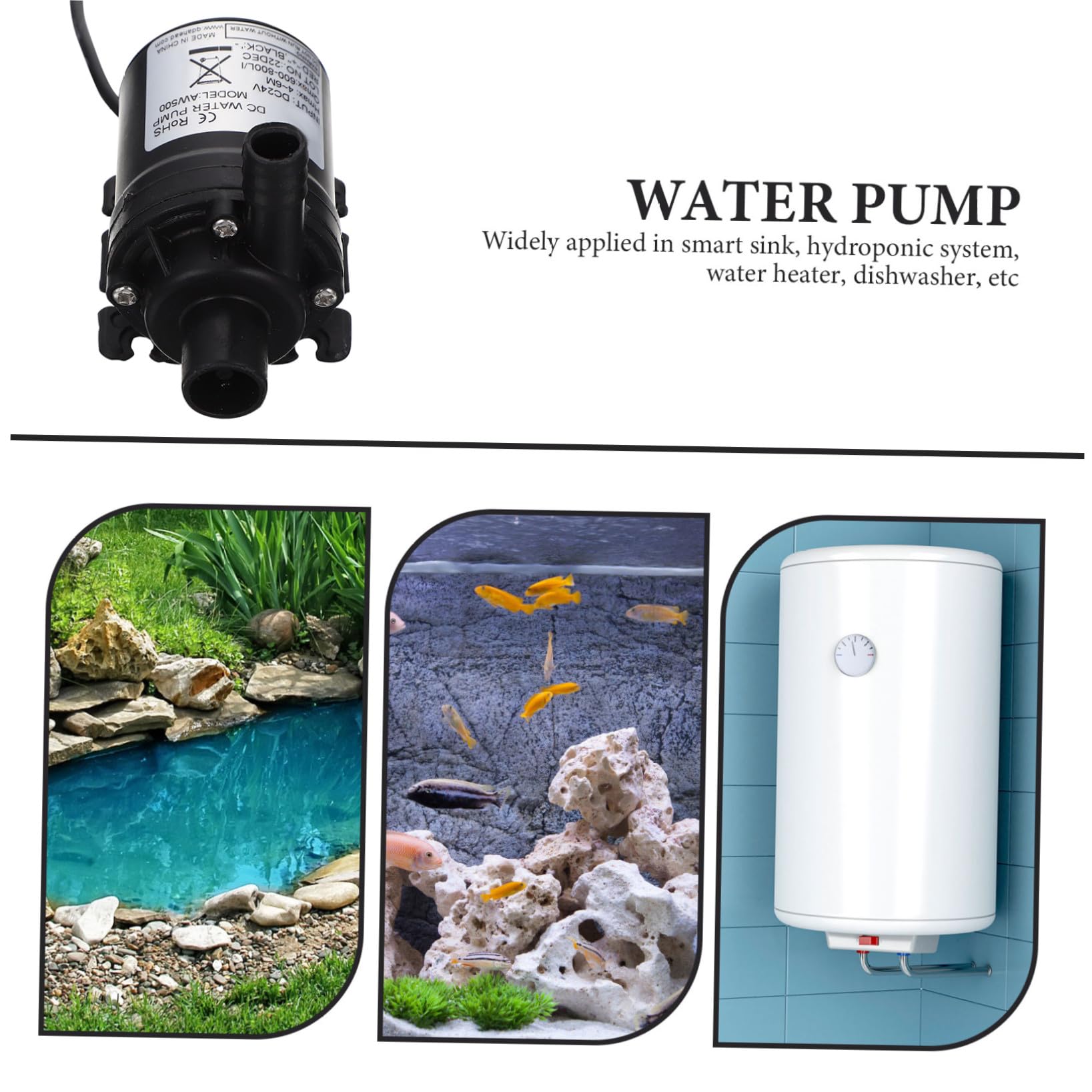 BESPORTBLE Pompa Solare Sommersa Dc24v 38w, 850l/h, in Plastico, Silenziosa e Resistente All'usura, per Scaldabagno e Coltivazione fuori Suolo