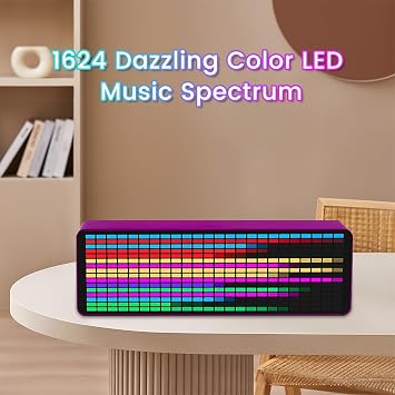 Audio spectrum analyzer LED music display 84 effects/fast sound pickup/voice-controlled line automatic switching