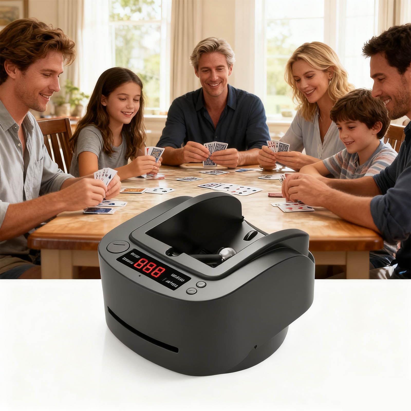 Dispositivo dispensador de tarjetas de distribución rápida de tarjetas para entretenimiento en el hogar, máquina automática de reparto silencioso, motor barajador automático