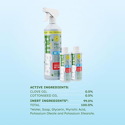 Miniatura 8 de BugMD Concentrado de pulgas y garrapatas (3.7 onzas), fórmula alimentada con aceite esencial, controla pulgas, garrapatas, ácaros en perros y otros