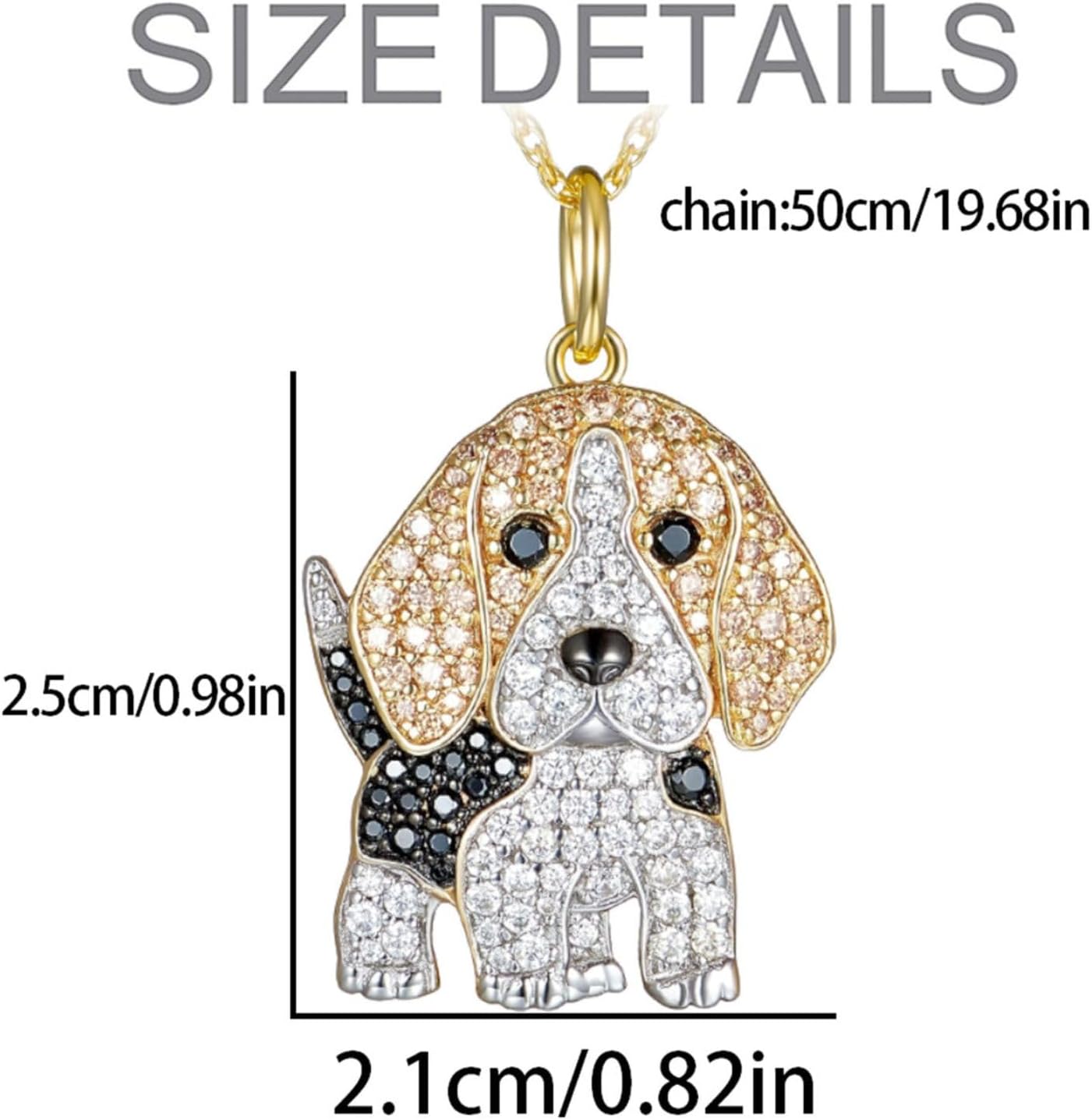 Cute Crystal Beagle Dog Pendant Necklace for Women Cartoon Puppy Necklace Animal Lover Jewelry - Image 7