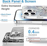 Vista 5 de I-MGAE-IN-AR - Funda compacta para iPhone 16 Pro Max con diseño de mariposa plateada brillante, a la moda, suave, delgada, de poliuretano