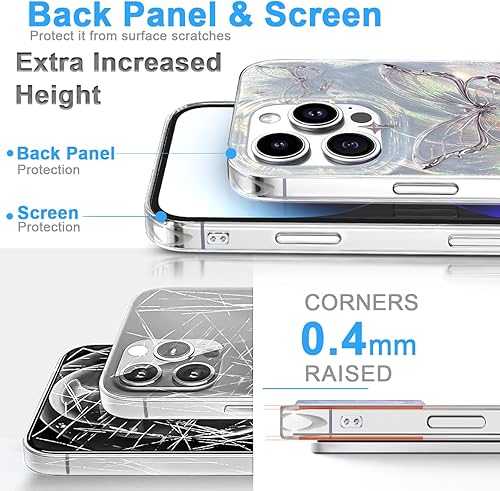 Miniatura 5 de I-MGAE-IN-AR - Funda compacta para iPhone 16 Pro Max con diseño de mariposa plateada brillante, a la moda, suave, delgada, de poliuretano Plateado