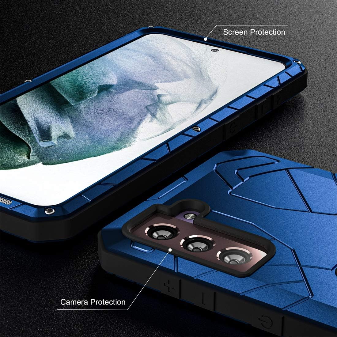 Bеѕt Cуbеr Dеаlѕ 🔥 Feitenn Rugged Shockproof Case for Samsung Galaxy S21 Plus Metal Bumper, Heavy Duty Cover Armor Military Rubber Silicone Defender Men Outdoor Gift Shell for Samsung Galaxy S21 Plus 5G 2021 - Blue Buу 1 gеt 1 Feitenn Rugged Shockproof Case for Samsung Galaxy S21 Plus Metal Bumper, Heavy Duty Cover Armor Military Rubber Silicone Defender Men Outdoor Gift Shell for Samsung Galaxy S21 Plus 5G 2021 - Blue