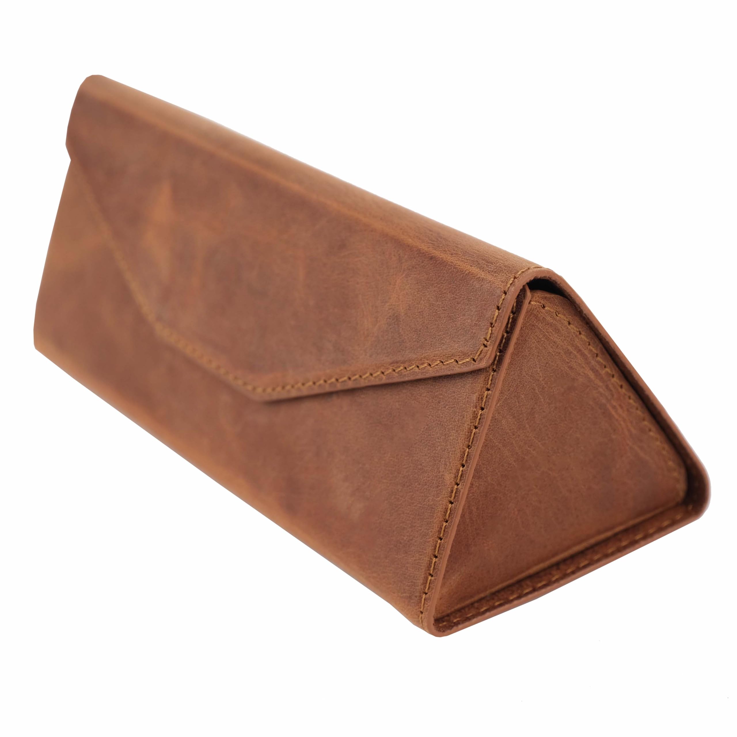 Leather, Folding Eyeglass Case Hard