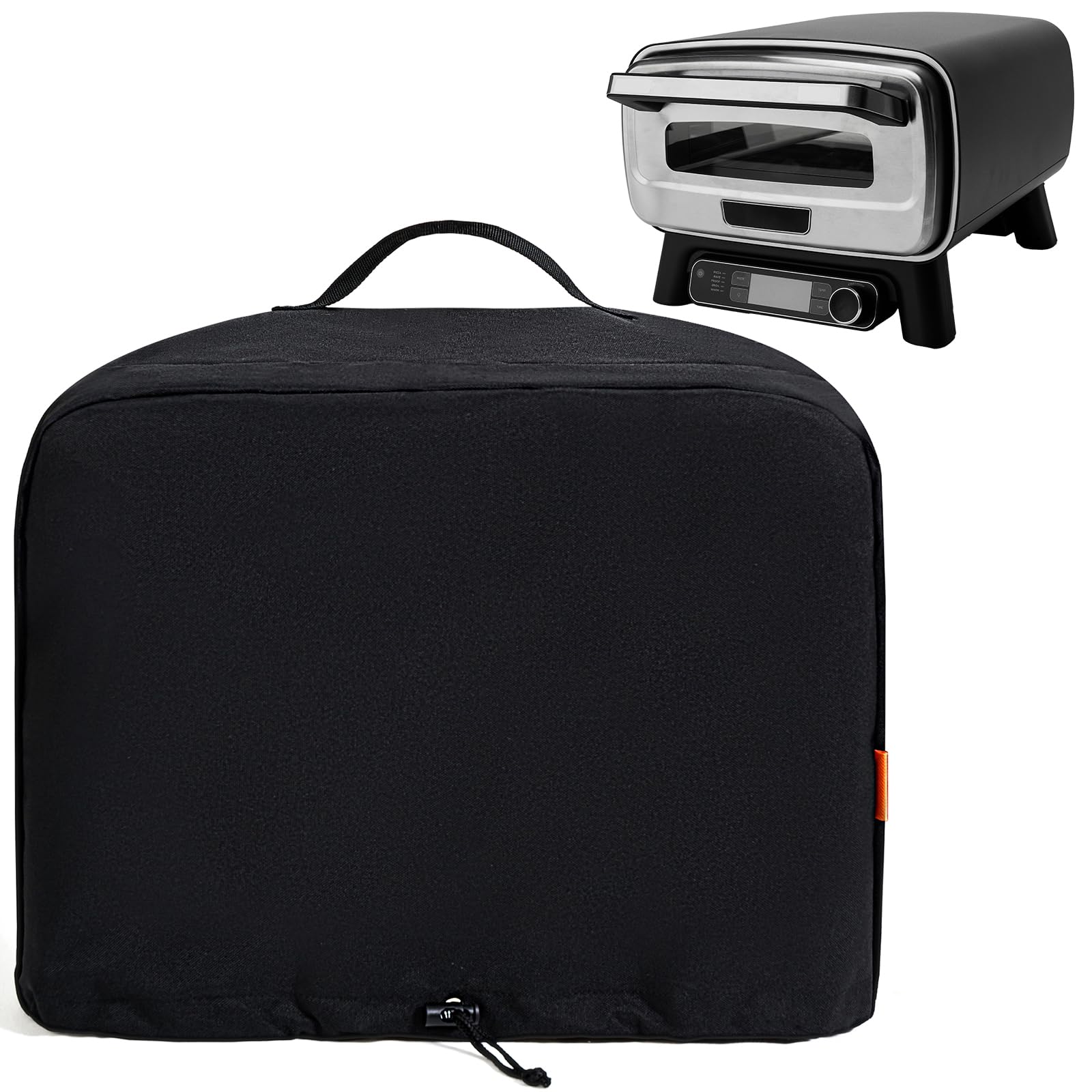Waterproof Cover for Ninja Pizza Oven MO201, UV Resistant, Windproof Accessories for Ninja Artisan Outdoor Pizza Oven, Power Cord Storage Pocket, Adjustable Drawstrings and Elastic Bands (Cover Only)