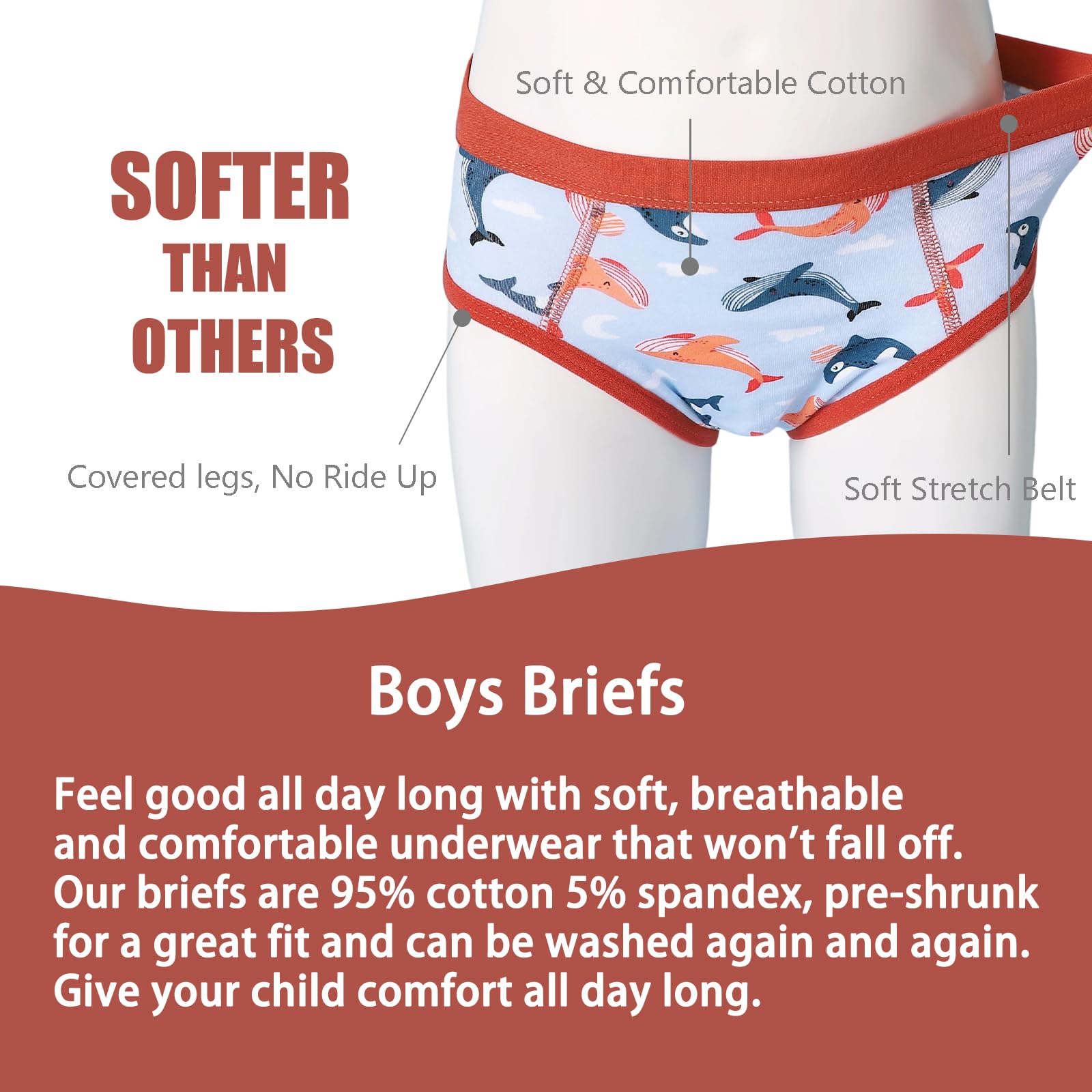 Caleçons pour garçons, Lot de 12 sous-vêtements pour Tout-Petits en Coton Doux imprimés Dinosaures, Culottes pour Petits Enfants de 3 à 10 Ans