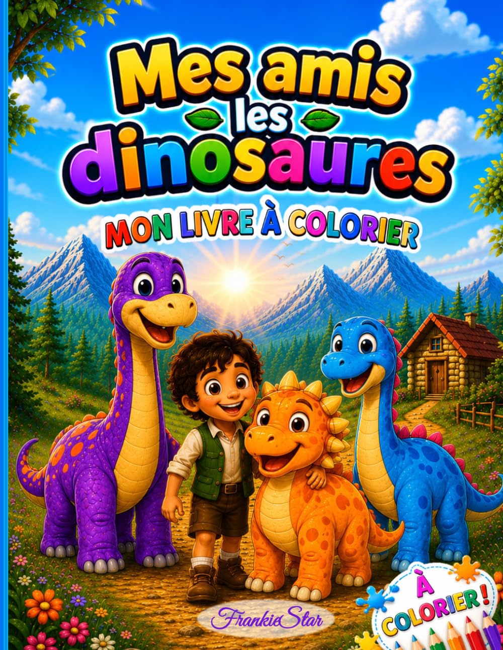 Mes amis les DINOSAURES - LIVRE À COLORIER (FrankieStar Collections)