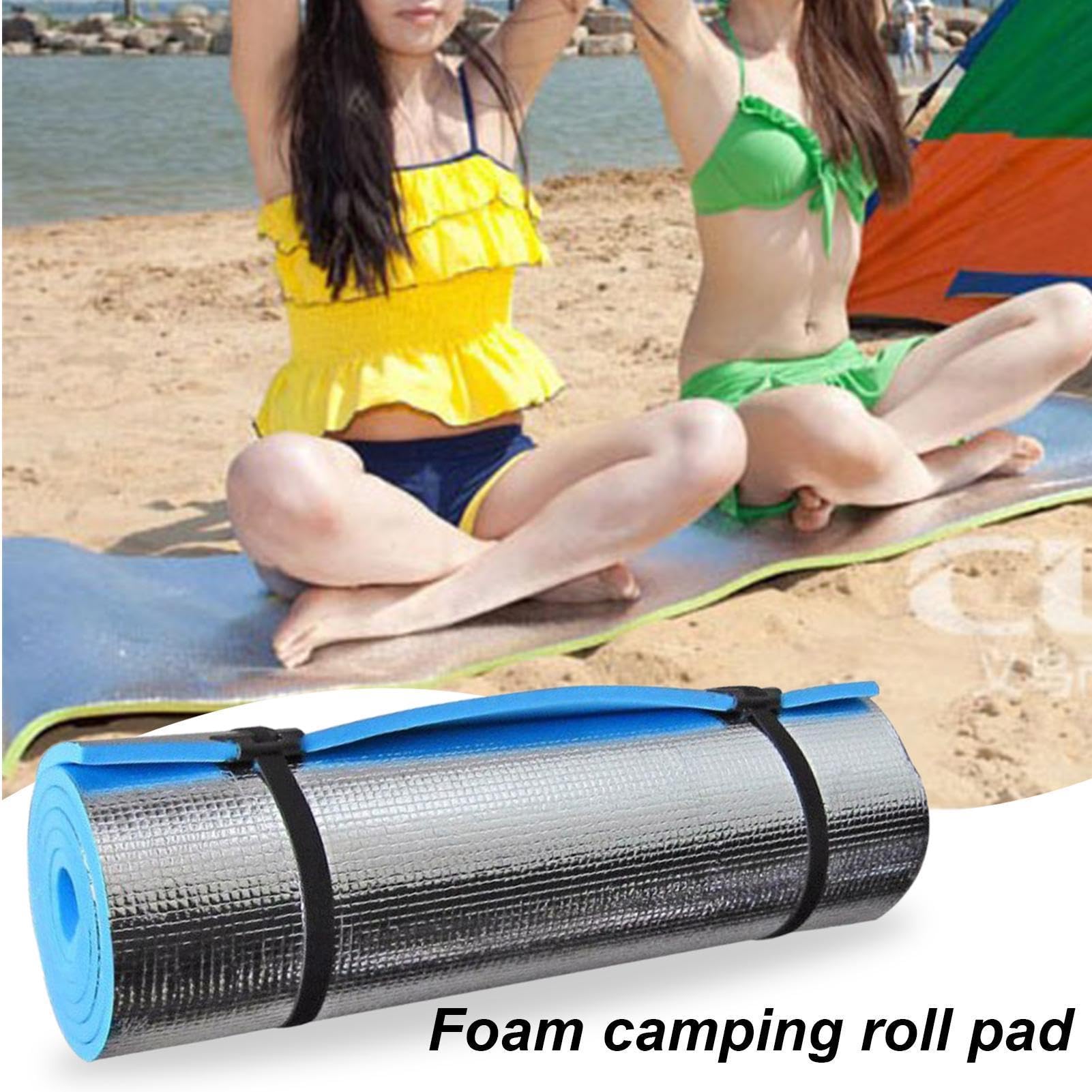 Esterilla de yoga de aluminio EVA – 185 × 50 cm | grosor 0,6/1 cm | esterilla de entrenamiento ultraligera para yoga, fitness y exterior | antideslizante, resistente al agua y fácil de limpiar