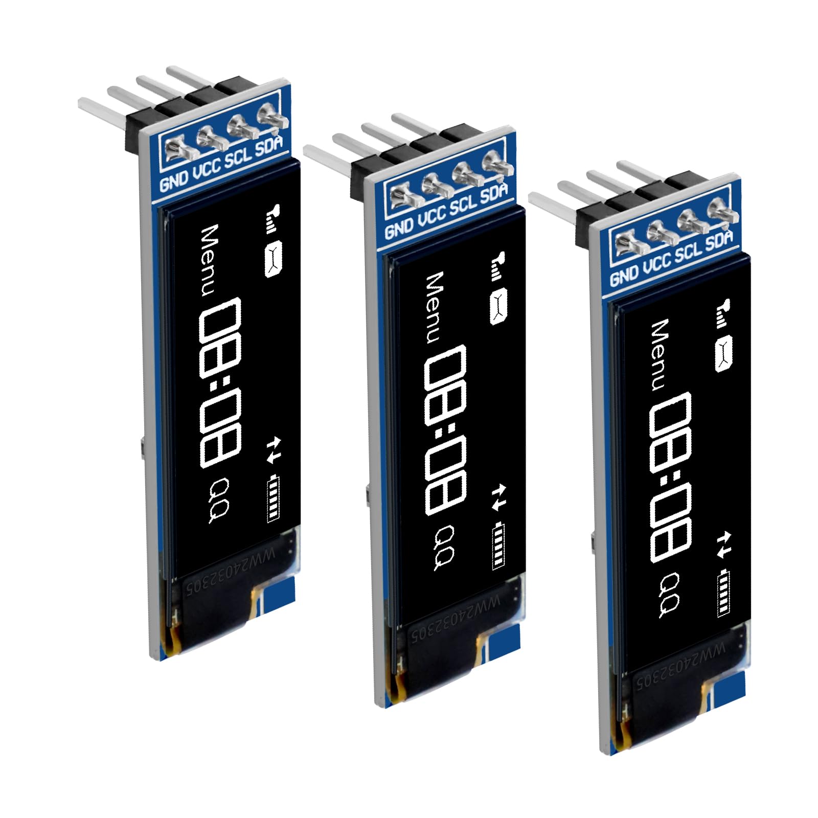 2 Unids 0.91 OLED I2C Módulo De Pantalla IIC 0.91 Pulgadas I2C SSD1306 Led Dc Modulo Azul I2c Lcd 128x32 Controlador De Pantalla Compatible Con Oled