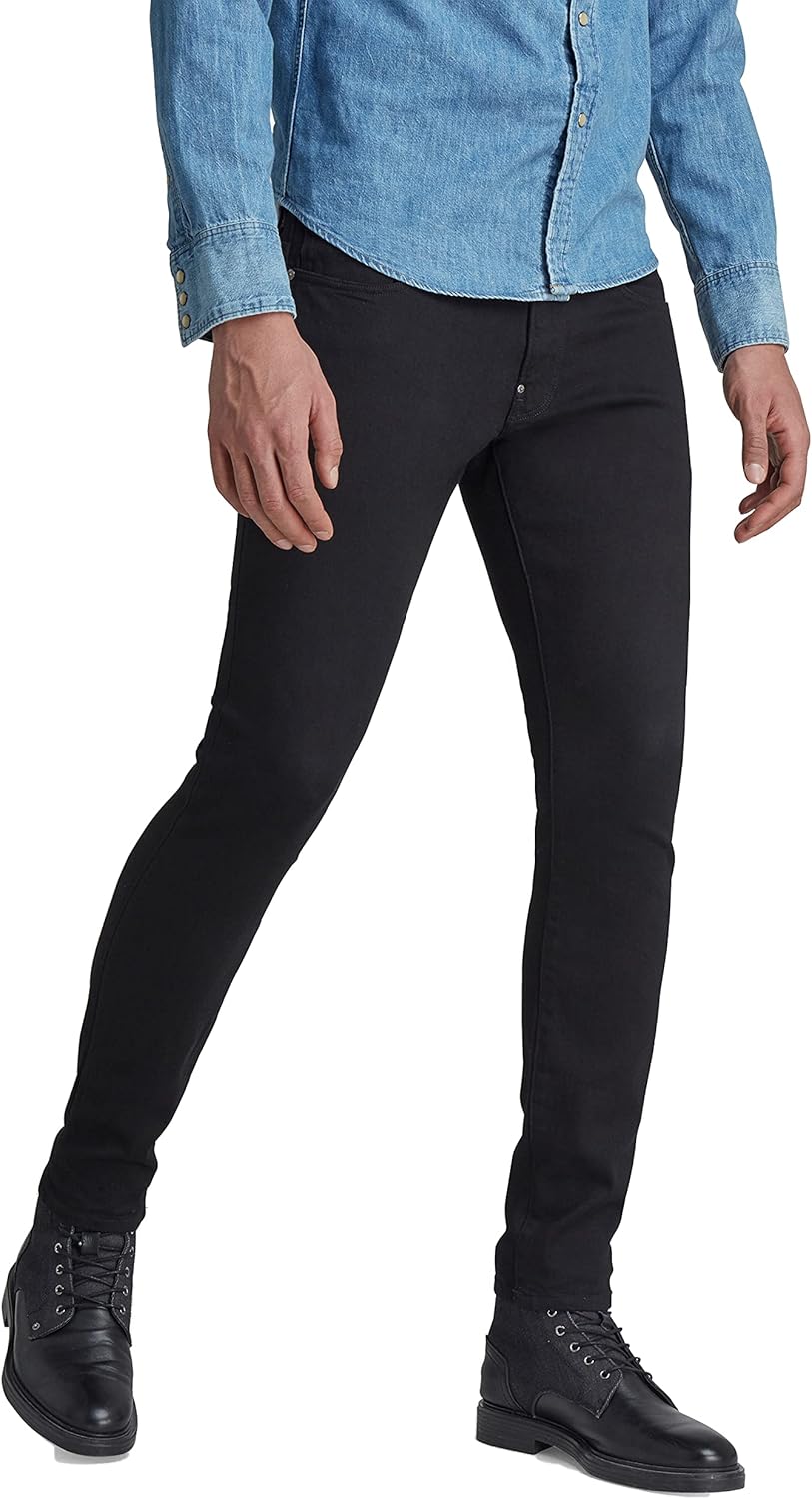 G Star Raw Men S Revend Skinny Jeans Black Pitch Black B964 A810 W26 L32 Amazon Com Au Clothing Shoes Accessories