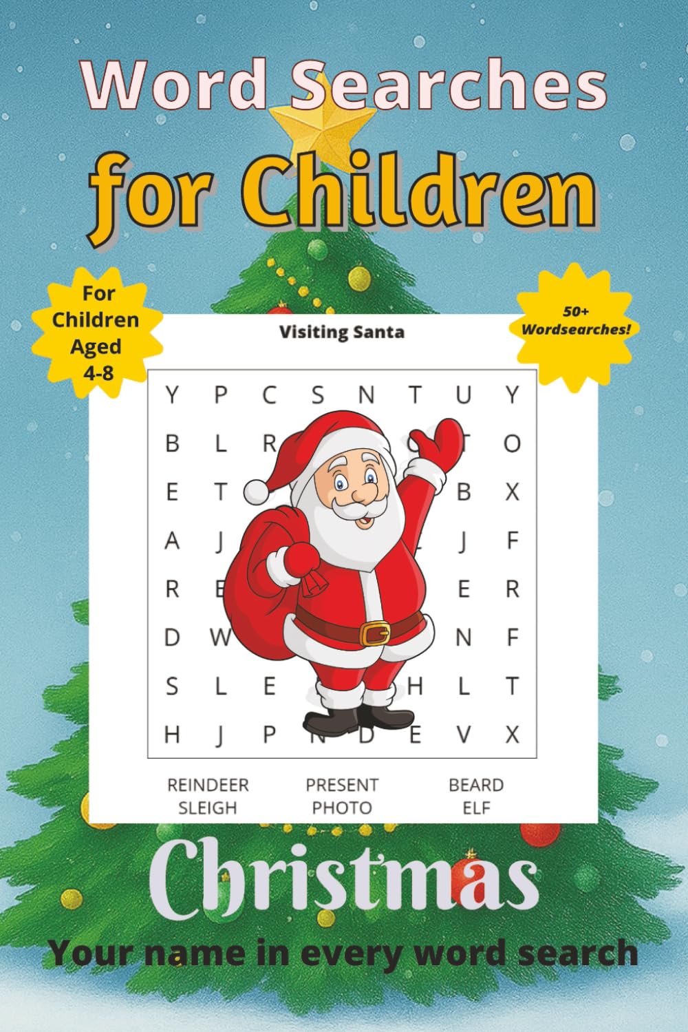 Word Searches for Children: 50+ puzzles for 4-8 year olds | Improve vocabulary and spelling | Christmas edition |