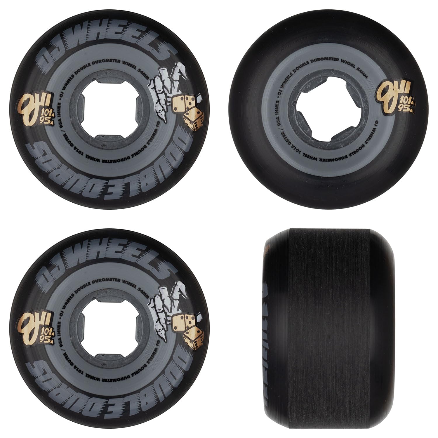 OJ  DOUBLE DUROS  54mm  ダブル・デューロ Amazon.com : OJ 54mm Double Duro Black Gray 101a/95a