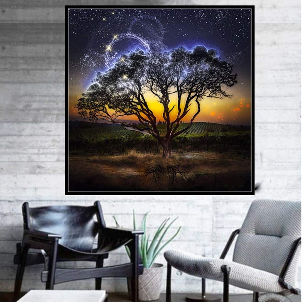 Awesocrafts - Kit per pittura a mosaico 5D con diamanti e albero di Natale, per adulti e bambini