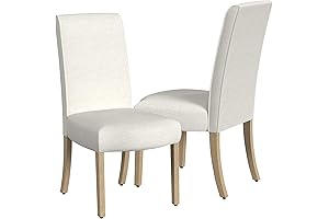 HomePop Classic Parsons Dining Chairs in White