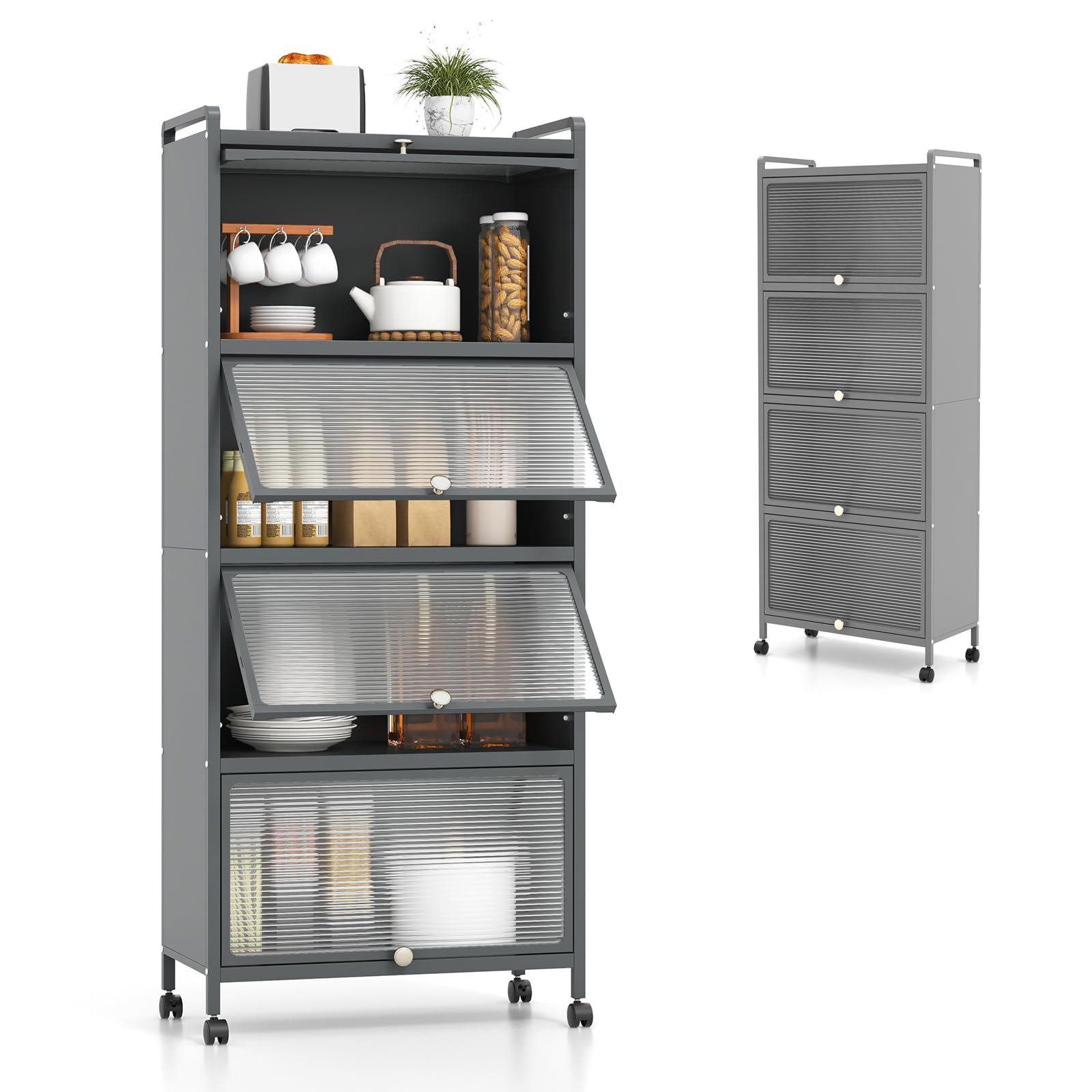Telaio Universale Per Microonde 60x40 Cm - Kit Montaggio Mobile Cucina, Resistente Al Calore, Bianco - 2
