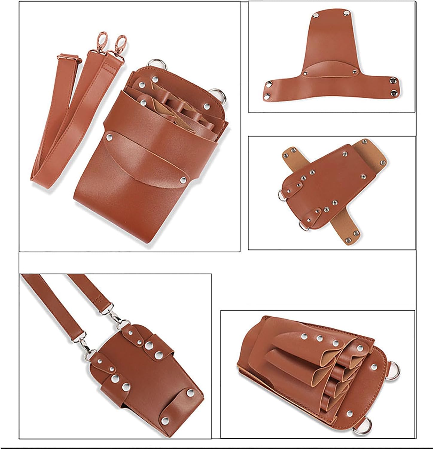 Hairdressing Barber Bag, Scissor Comb Holster Waist Belt, for Salon Shear Holder Case Blue