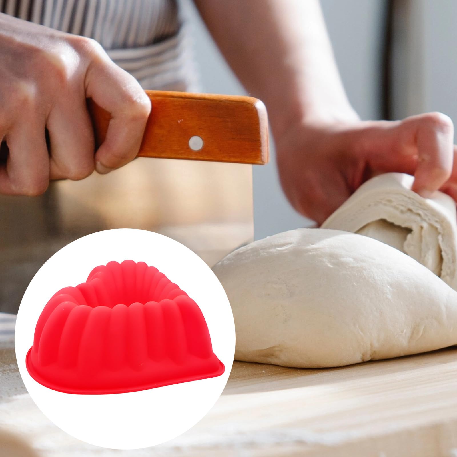 Moldes para hornear con forma de corazón de 8 pulgadas, moldes de silicona roja, 3 moldes de silicona con forma de corazón, adecuados para chocolate, pasteles, pudines y mousse