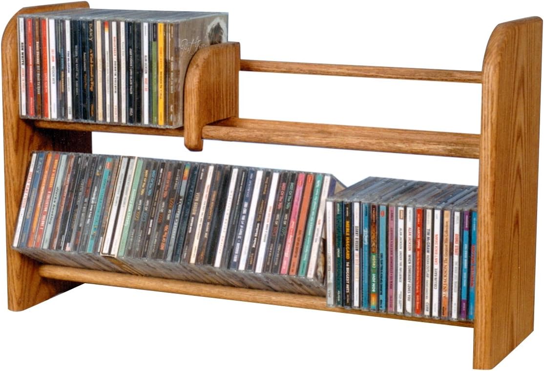 Amazon.com: The Wood Shed Solid Oak CD Rack, Unfinished : Electronics