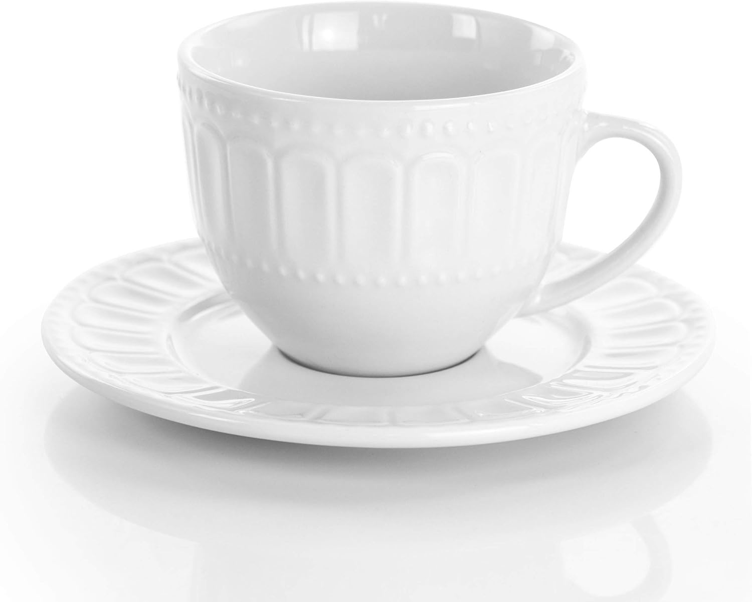 Elama Charlotte 20 Piece Porcelain Dinnerware Set in White