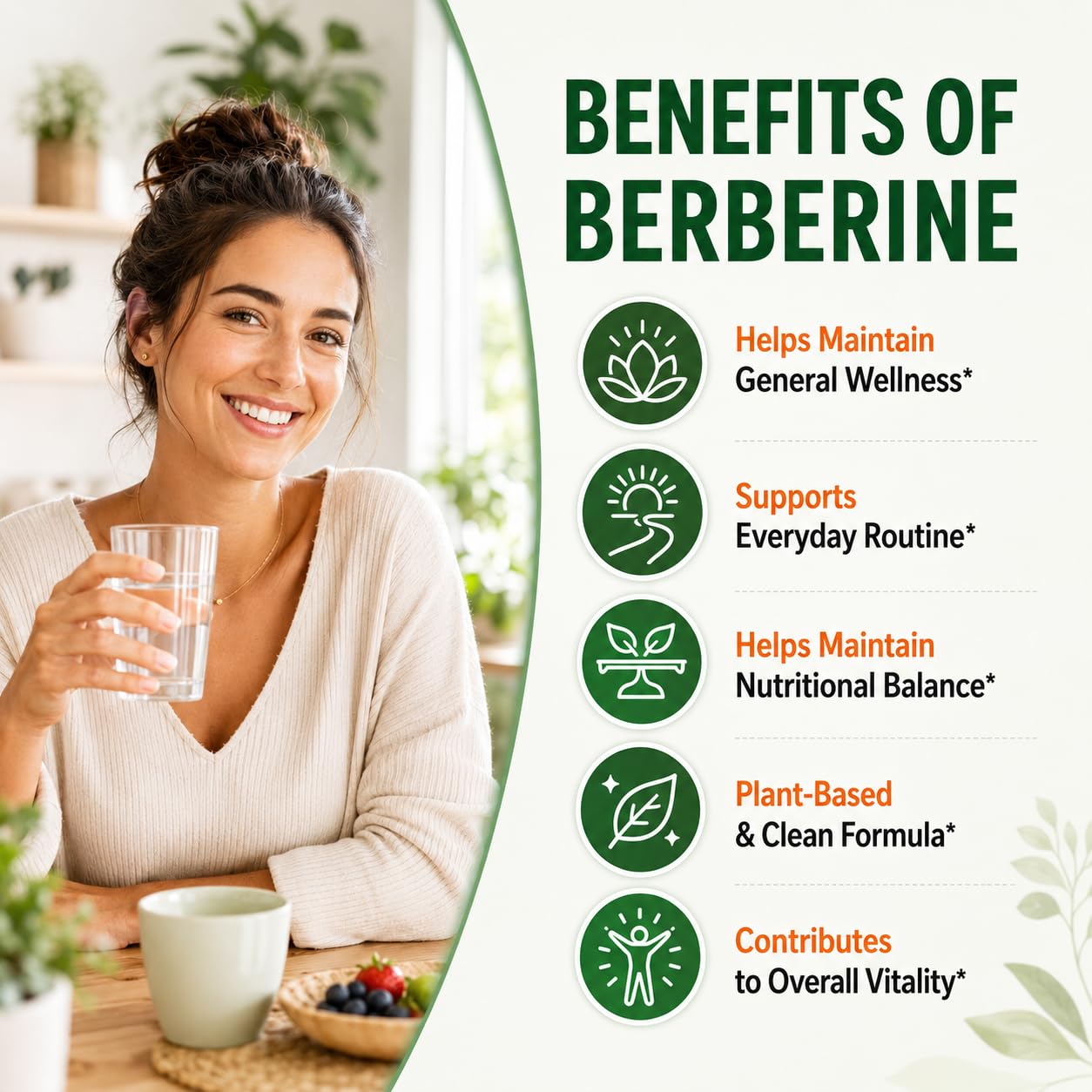 Berberine HCL Supplement 1500mg, Ceylon Cinnamon & Bergamot, 180 Capsules — Amazon image 4
