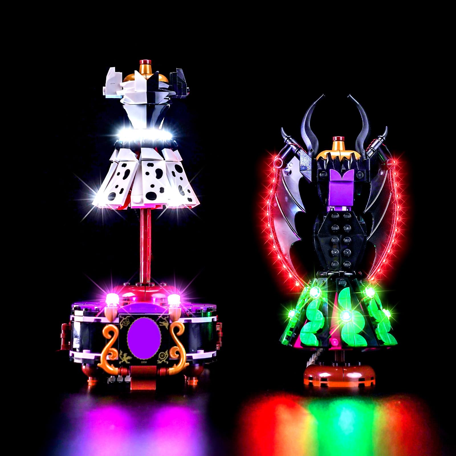 BrickBling LED Light Only, Compatible with Lego Villains Maleficent’s and Cruella De Vil’s Dresses 43262 - Not Come with Model