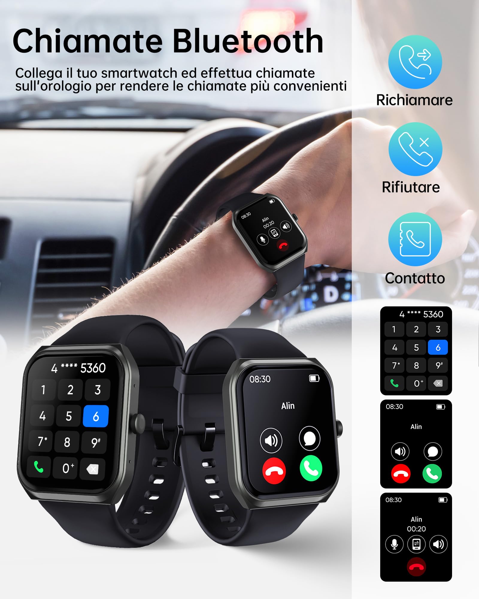 Smart Watch Pedometer Heart Rate Monitor IP68 Waterproof - Dettaglio