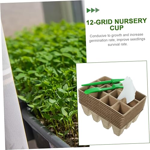 Miniatura 9 de Yardwe Juego de macetas de vivero para horticultura Suculentas Suelo Inicio Planta Invernadero titular de plantas desechables Traje floral