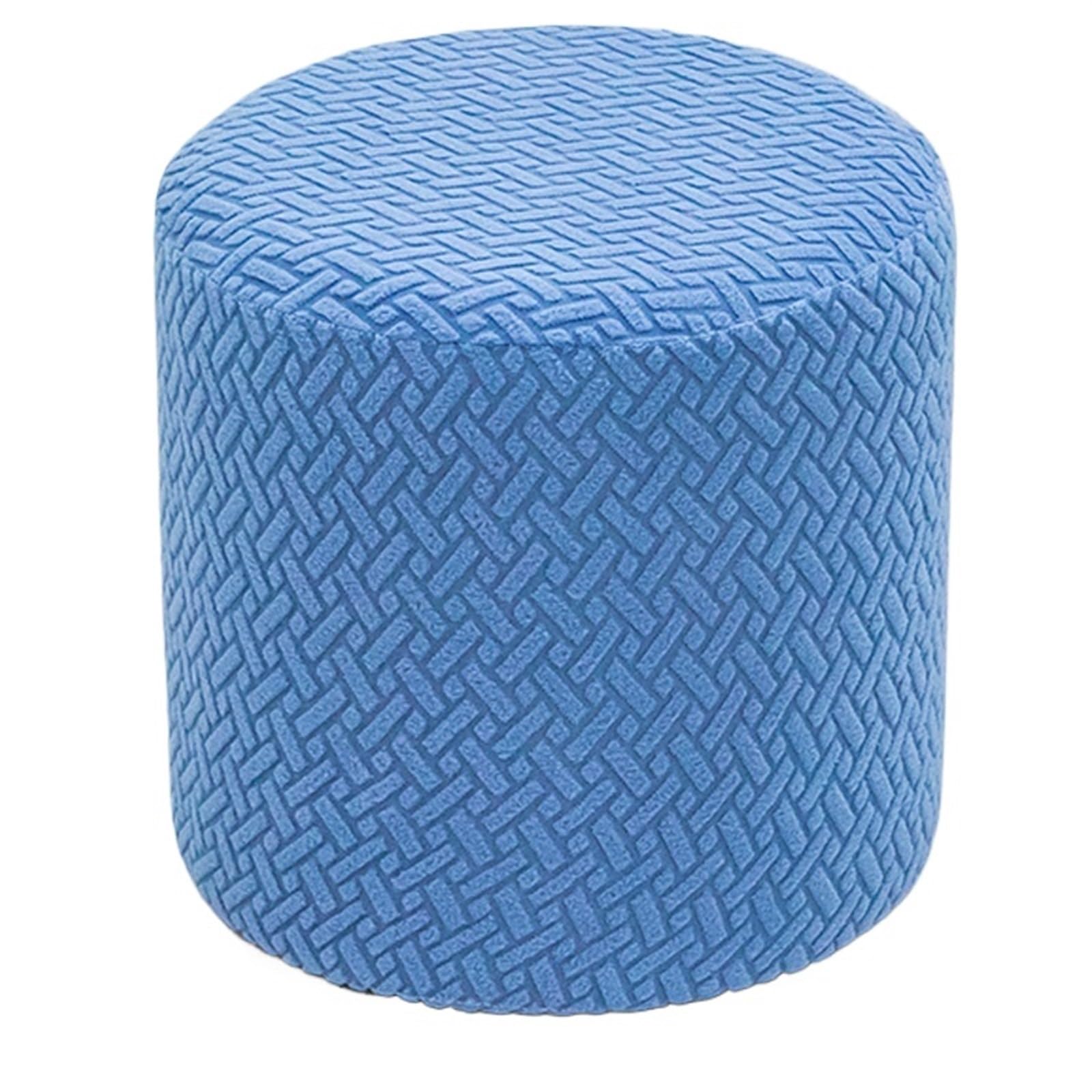 YXINAER Foot Stool Cover Elastic Ottoman Cover Round Square Footstool Covers Footrest Protector for Furniture (without stool)(09)