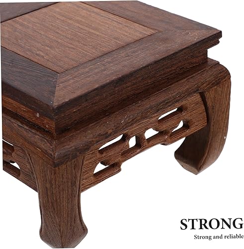 Miniatura 3 de Estante de exhibición de plantas con base de Buda antigua, estante elevador de plantas, soporte de exhibición para plantas, soporte para plantas en