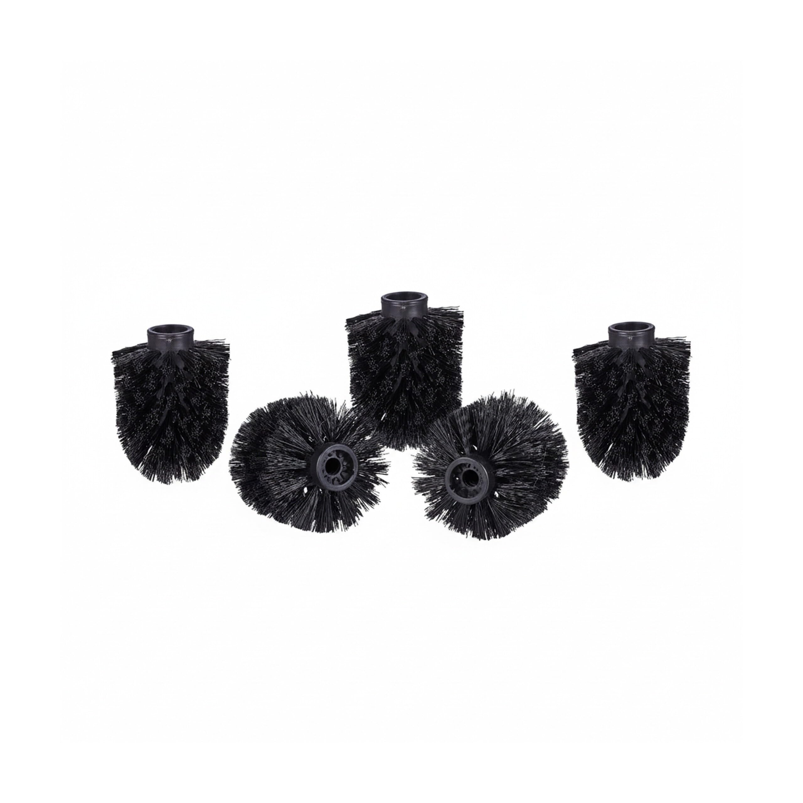 Relaxdays WC Bürstenkopf im 5er Set, lose Toilettenbürsten 9,5mm Gewinde, Ersatzbürstenkopf Durchmesser 7 cm, 2 Farben
