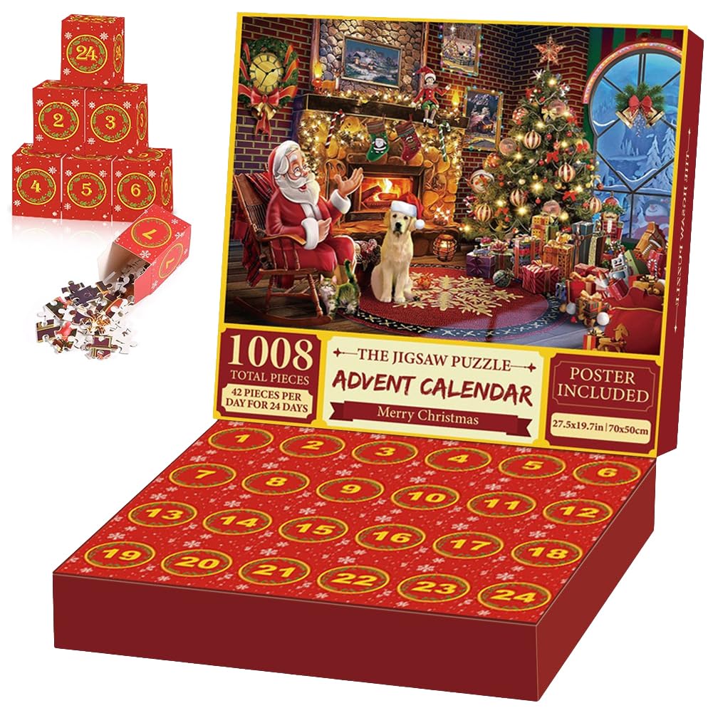 Calendrier De L'Avent 2024 Puzzle De Noël Pour Enfants Et