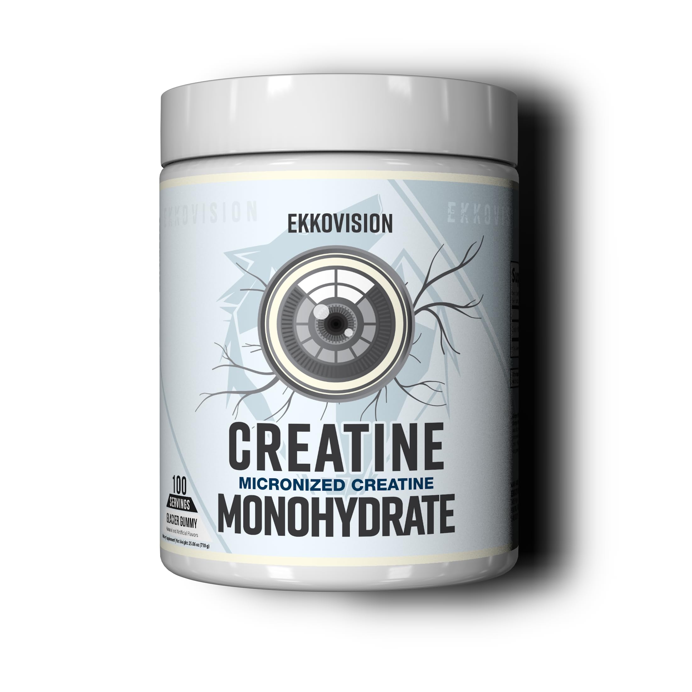 Ekkovision Creatine Monohydrate Powder, Glacier Gummy, 100 Servings Glacier Gummy 100 Servings (Pack of 1)