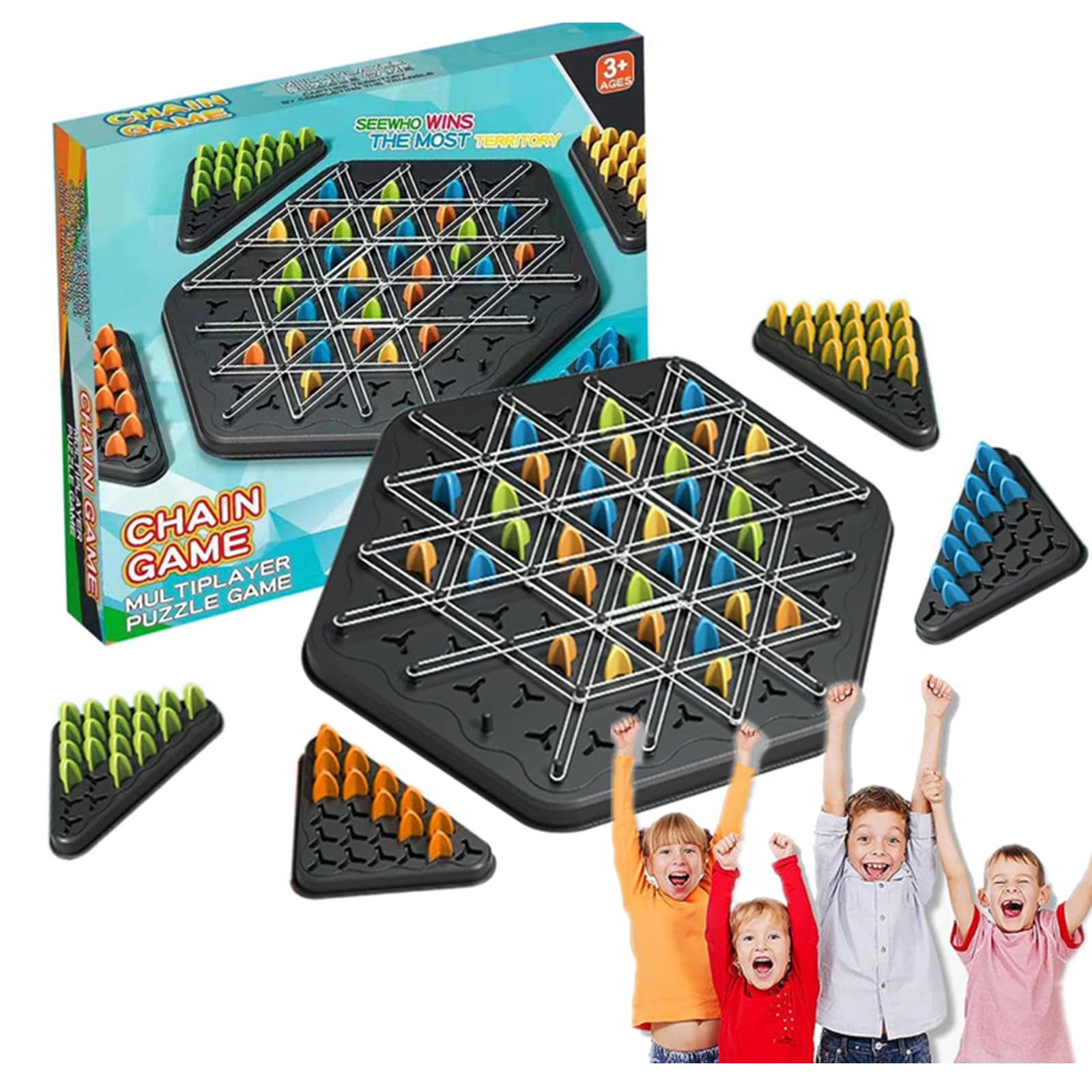 Triggle Board Game - Interactive Triangle Chess and Strategy Game - Portable Brain Teaser Educational Toys for Children