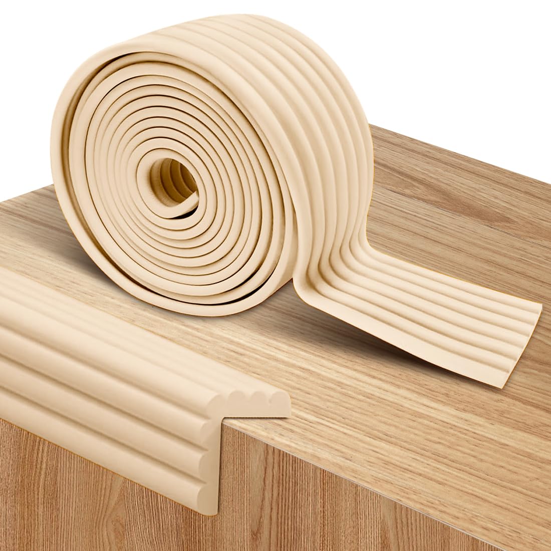 RANJIMA Kantenschutz Selbstklebend, 2M Kantenschutz Baby aus Schaumstoff, Eckenschutz Baby Selbstklebend Edge Corner Protection Tischkantenschutz Kinderschutz Stoßschutz für Tisch und Möbel Kanten