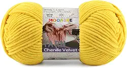 Fio Grosso Chenille de Pelúcia Ultramacio para Bebês 100g/131m Amarelo Dourado
