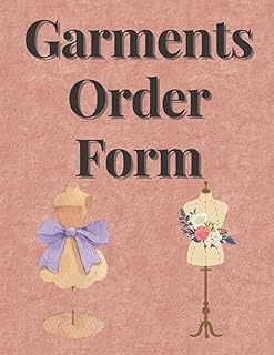 Professional Garments Order Form & Planner - Essential Tool for Tracking Purchases