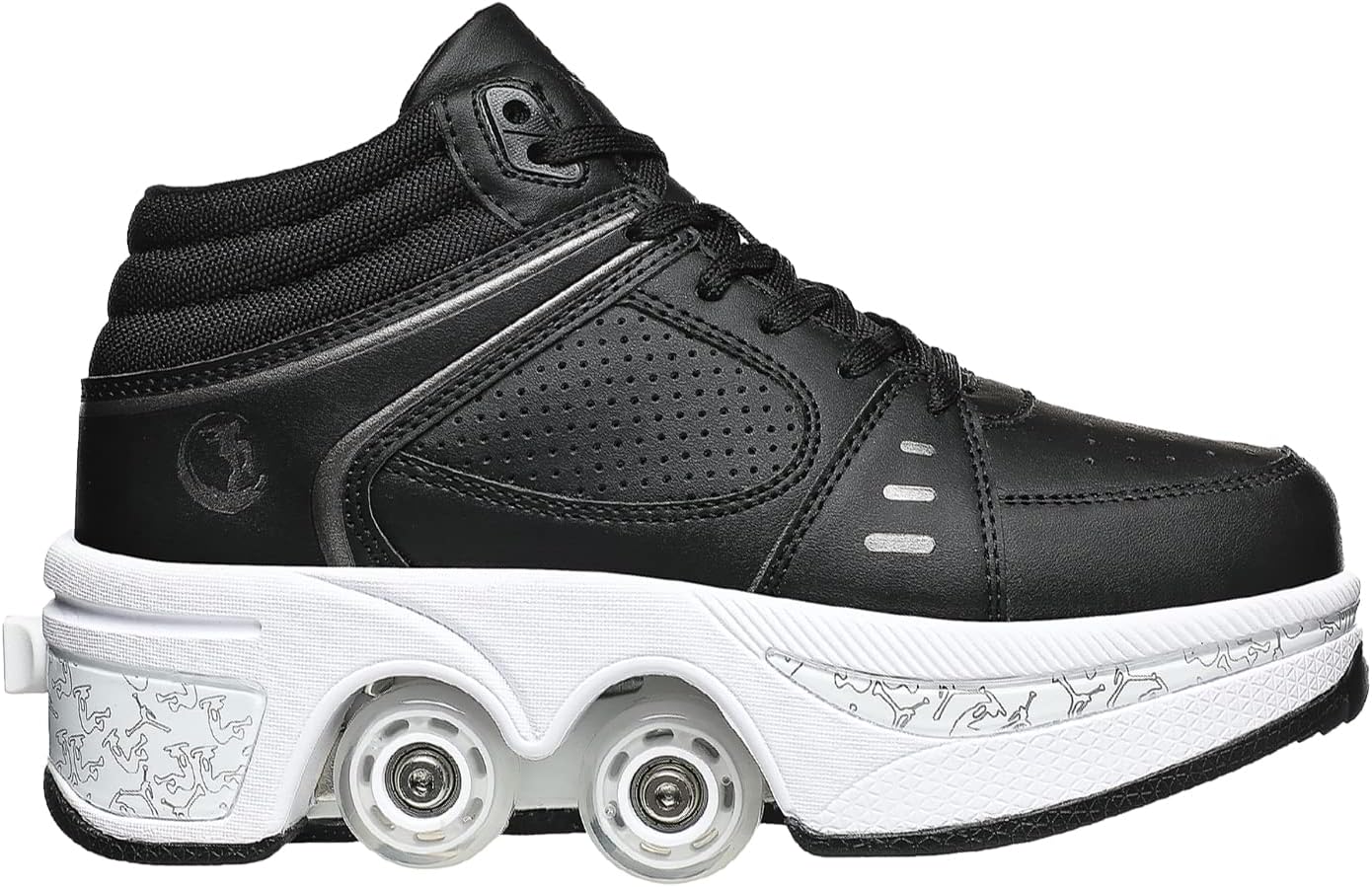 Roller Skate Shoes with Wheels Skateboard Shoes Inline Skates Adjustable for Women and Girls