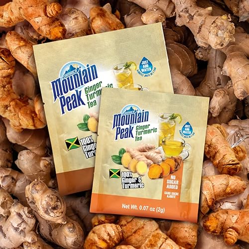 Miniatura 8 de Jamaica Mountain Peak - Té de cúrcuma de jengibre, sin azúcar añadida, 6.3 onzas (paquete de 2)