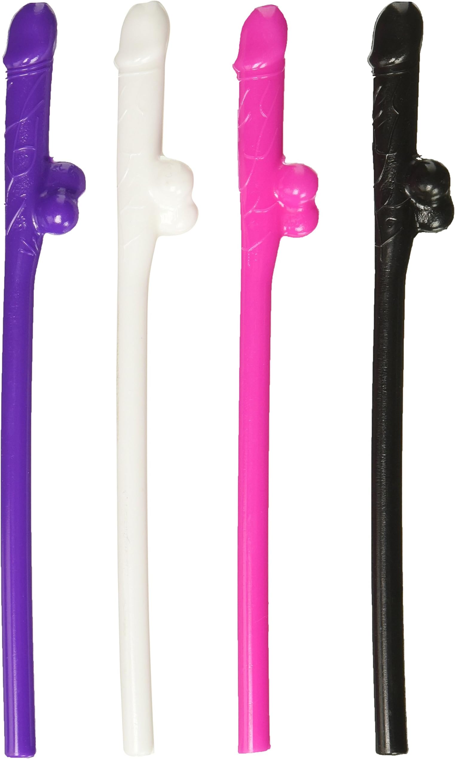Saurus Brands 48 Count Party Favor Cocktail Stirrers and Straws, Assorted