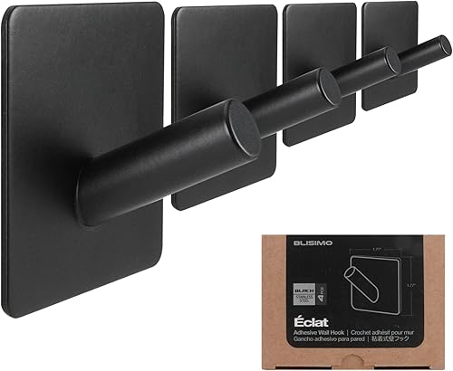 Ganchos adhesivos resistentes. Gancho de pared adhesivo para toallas, abrigos, lufa. Eliminación sin daños. A prueba de agua y óxido para baño,