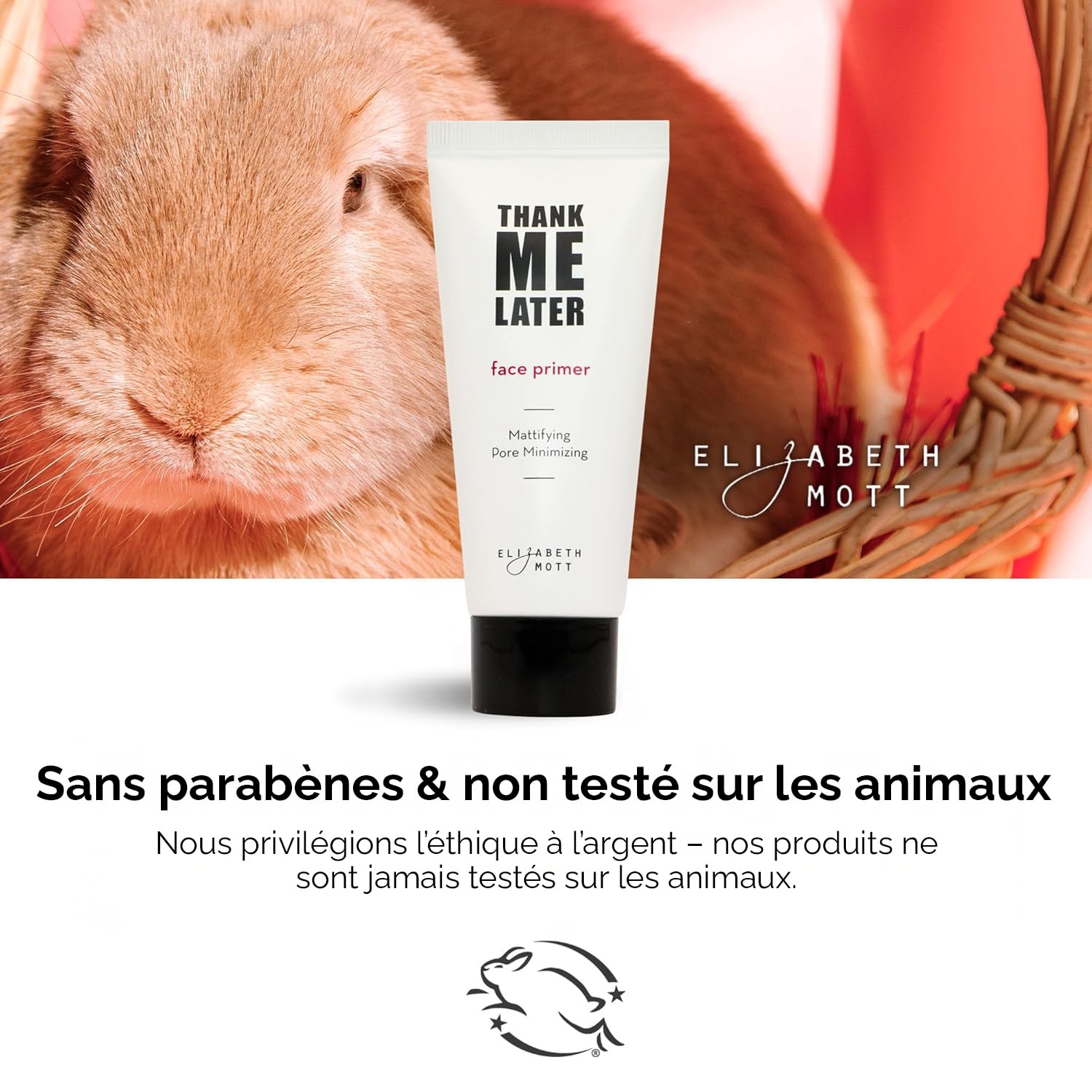 Elizabeth Mott Base de Maquillage Visage Matifiante - Primer Peau Grasse Anti-Brillance, Réducteur de Pores, Finition Mate, Sans Paraben et Sans Cruauté (30g)