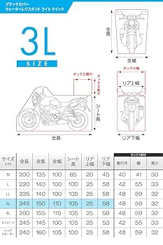 かず 様用ページ Amazon | デイトナ(Daytona) バイクカバー 大型 耐水圧20,000mm