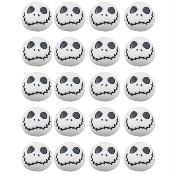Ghost Slime Bead CHENJIN 20PCS Halloween Decorations Glue on Ghost Slime Beads with Flatback for Scrapbooking Hair Clip Phone Case DIY Crafts, Ghost Resin Charm