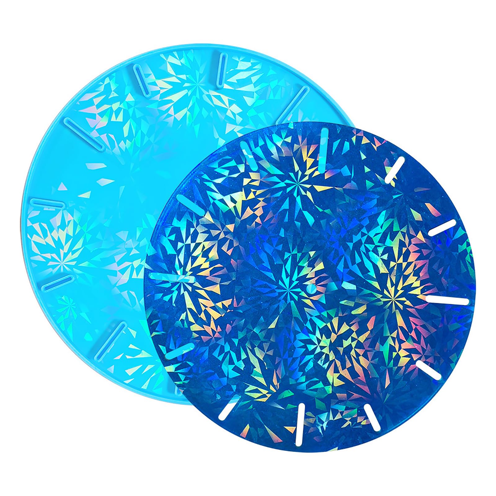 Moule rond silicone pour résine époxy holographique de bijoux DIY