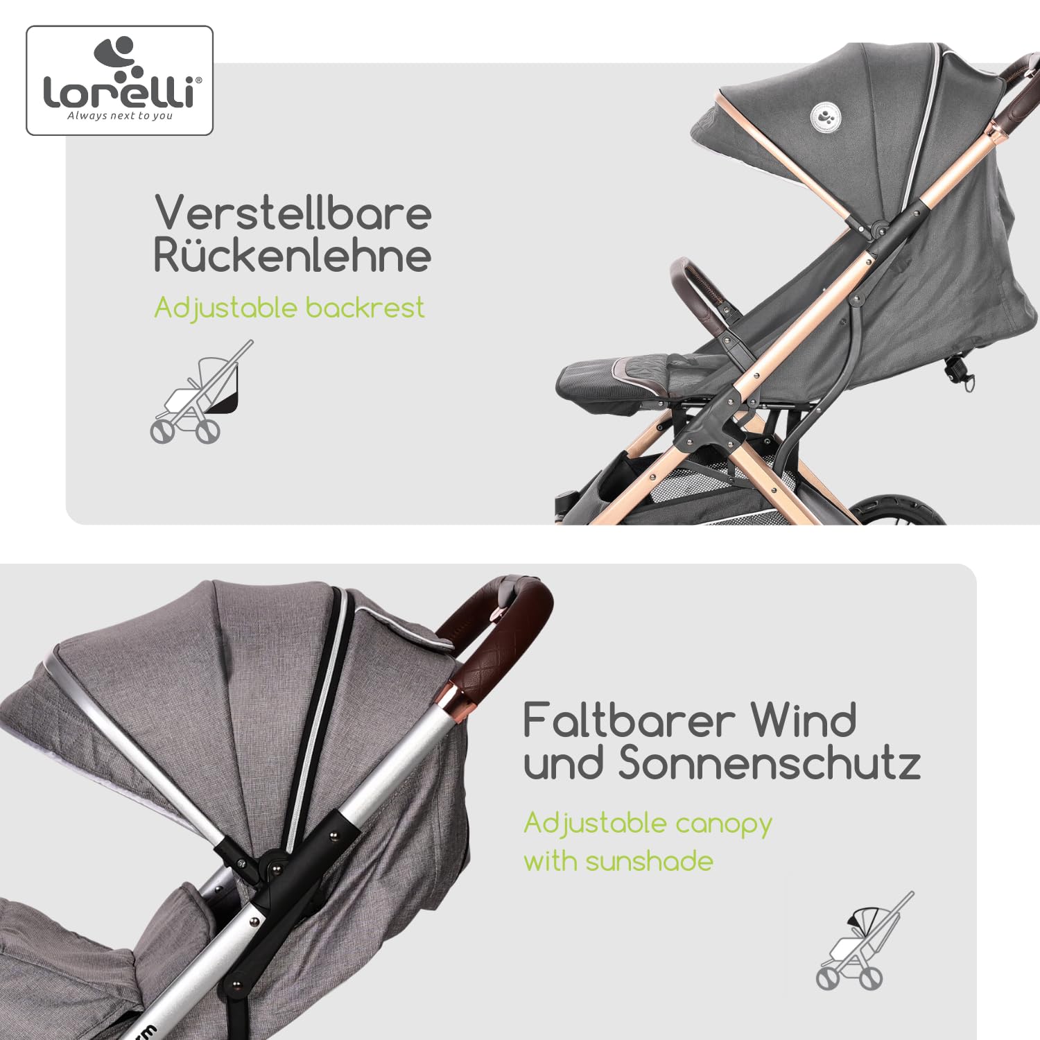Lorelli Passeggino Storm Opaline Grey