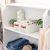 Vista 124 de OrganiHaus Narrow Storage Bins 15x06in, Small Closet Bins for Shelves, Bathroom Storage Baskets for Shelves, Narrow Baskets, Fabric Organizer with